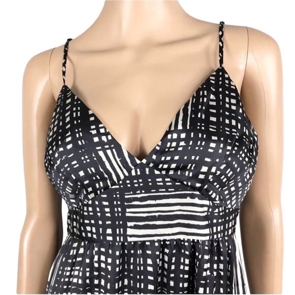 LENON COLLECTION Plaid Asym Midi Dress XS Satin Cami Fairy Boho Whimsygoth NWT - Picture 4 of 13